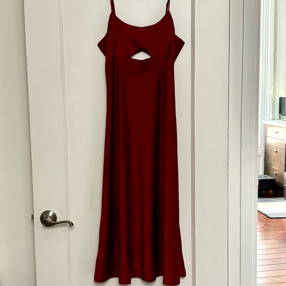Banana Republic Red Satin Cocktail Dress
